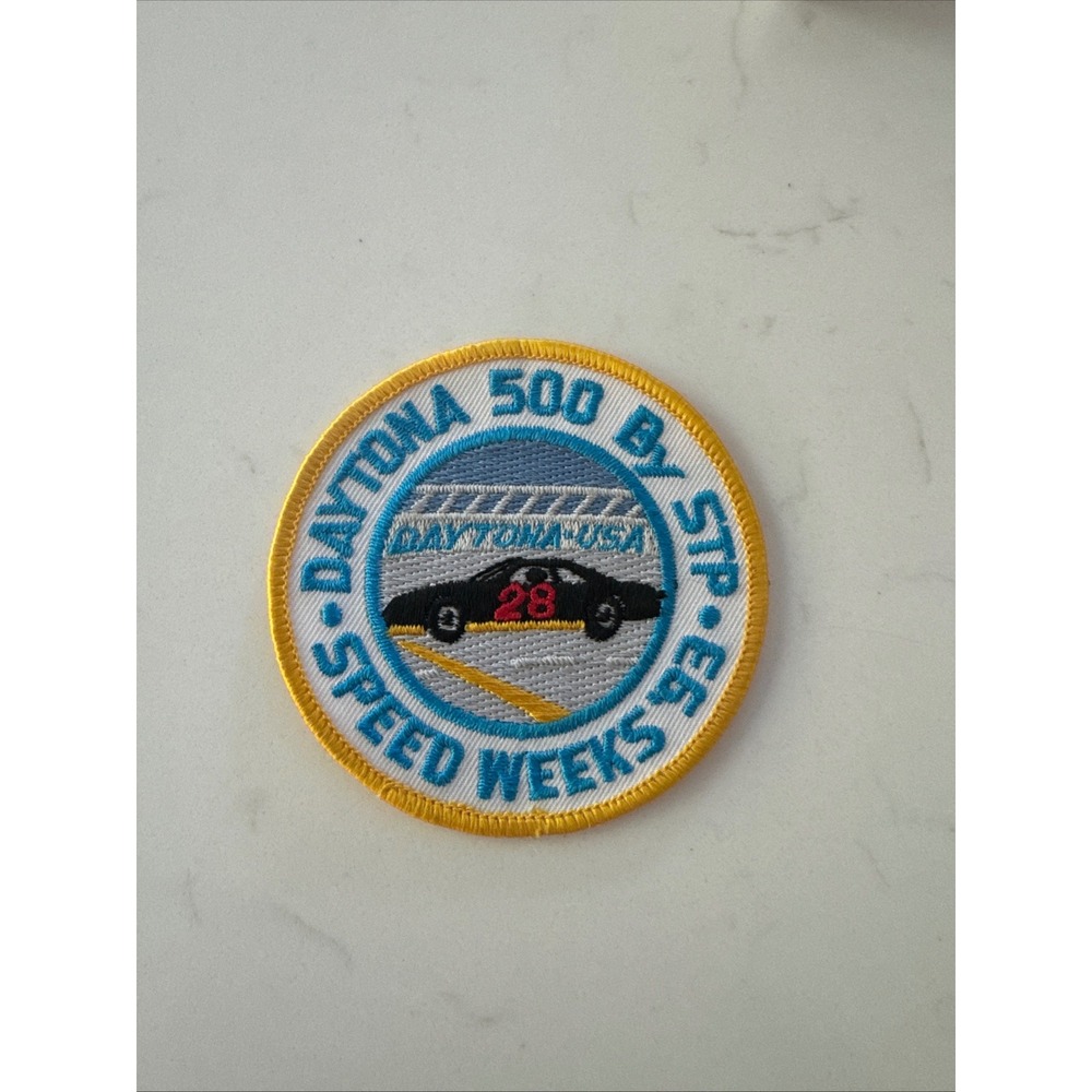 Vintage NASCAR Daytona 500 1993 Patch and 50th Anniversary 1998 Sticker Set
